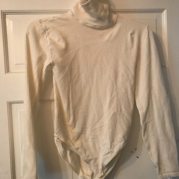 cream turtleneck bodysuit